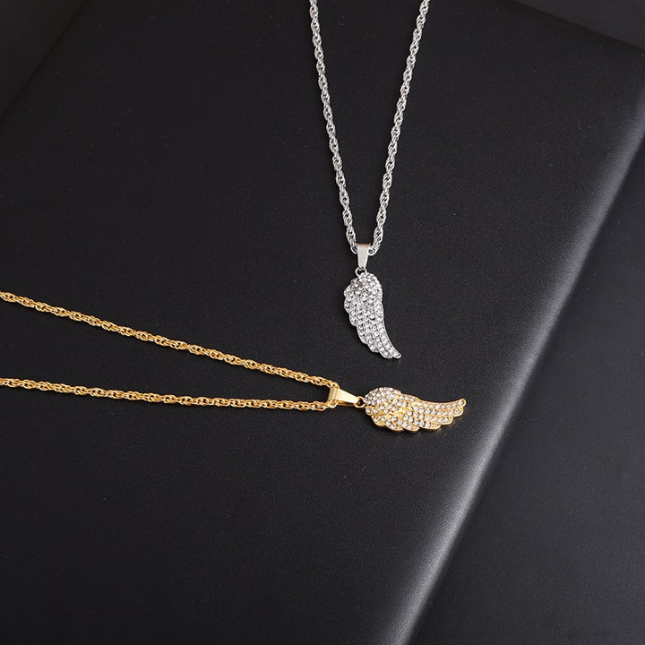 Personal Angel Wing Pendant Necklace