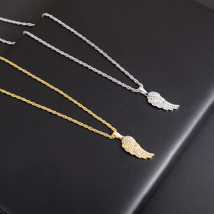 Personal Angel Wing Pendant Necklace
